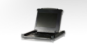 16-портовый PS/2 KVM-переключатель с ЖК-дисплеем Slideaway Aten CL1016MR