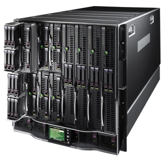 Шасси HP BladeSystem c7000 Sin-Phase 10U Platinum Enclosure (up to 16 c-class blades), incl. 6 PS (full), 10 Fans (full), ROHS, 16 Insight Control Licenses (repl. 507015-B21) (681842-B21)